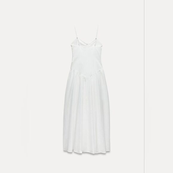 NWTโZARA STRAPPY GABARDINEโDRESS - Picture 6 of 8